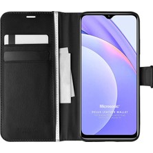 Microsonic Xiaomi Redmi 9t Kılıf Delux Leather Wallet Siyah