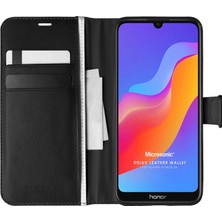 Microsonic Huawei Y6 2019 Kılıf Delux Leather Wallet Siyah