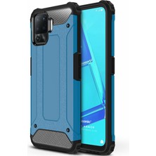 Microsonic Oppo Reno 5 Lite Kılıf Rugged Armor Mavi