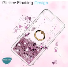 Microsonic Xiaomi Redmi 9t Kılıf Glitter Liquid Holder Gümüş