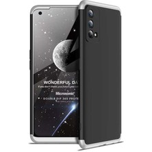 Microsonic Oppo A74 4g Kılıf Double Dip 360 Protective Siyah Gri