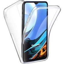 Microsonic Xiaomi Redmi 9t Kılıf 6 Tarafı Tam Full Koruma 360 Clear Soft Şeffaf