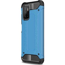 Microsonic Xiaomi Poco M3 Pro Kılıf Rugged Armor Mavi