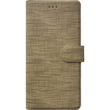 Microsonic Oppo Reno 5 Lite Kılıf Fabric Book Wallet Gold