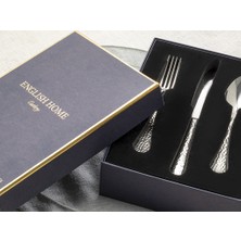 English Home Pinoli Paslanmaz Çelik 18 Parça Yemek Çatal Kaşık Bıçak Takımı Silver