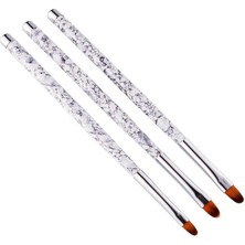 Aba Nails Protez Tırnak Uv Gel Fırça Seti 3'lü