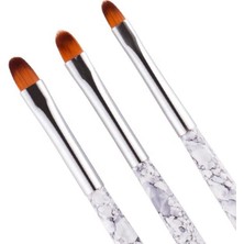 Aba Nails Protez Tırnak Uv Gel Fırça Seti 3'lü