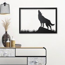 Twins Decorative Gifts Wolf Lazer Kesim Metal Duvar Dekoru