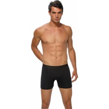 Gümüş Siyah Renk Likralı Boxer