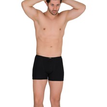 Berrak 2 Adet Siyah Renk Ince Kemerli Modal Boxer