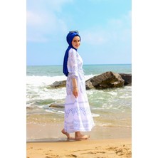 Hilal Moda Al 3117 Nakış Baskılı Elbise 130 cm