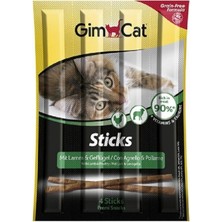 Gimcat Sticks Kuzu Etli Tahılsız Kedi Ödül Çubukları 20 gr