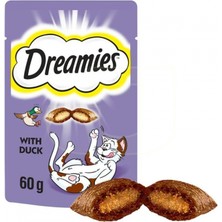 Dreamies 60 gr Ördekli Kedi Ödül Maması Yetişkin ve Yavru Kedilere Uygun Lezzet
