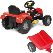 Uj Toys Farmer Römorklu Akülü Traktör 6V-KIRMIZI