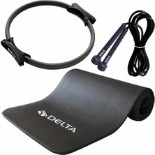 Delta 15 mm Pilates Minderi 38 cm Pilates Çemberi Atlama İpi Seti