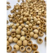 Hedef Bijuteri 14MM Vernikli Ahşap Tahta Boncuk (100GR,~130 Adet Boncuk)