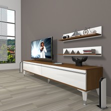 Decoraktiv Eko 4 Mdf Std Silver Tv Ünitesi Tv Sehpası Ceviz Beyaz