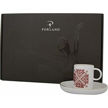 Porland Arabesque Desen6 Kahve Takımı 12 Parça 04ALM006540