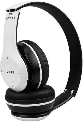 P47 Kulak Üstü Bluetooth Kablosuz Kulaklık Beyaz