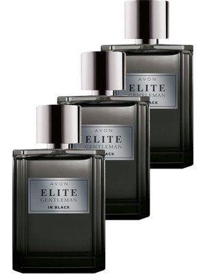 Avon Elite Gentleman In Black Erkek Parfüm Edt 75 Ml. Üçlü Set