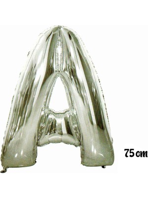 Pazariz  75 cm A Harfi Folyo Balon Gümüş