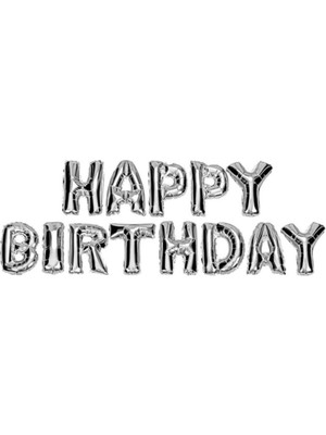 Pazariz  Balon Happy Birthday Yazılı Harf Balon