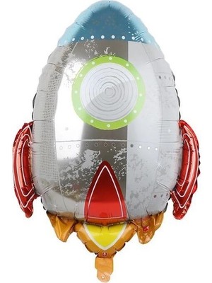 Pazariz  Folyo Balon Doğum Günü Balonu Parti Balonu 70 cm Roket