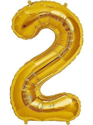 Ez Jet Ezjet  Balon Rakam Balon Folyo Orta Boy 75 cm Gold 2