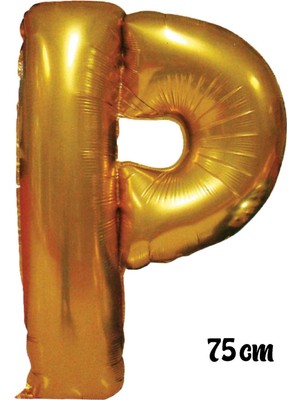 Ez Jet Ezjet  75 cm P Harfi Folyo Balon Altın