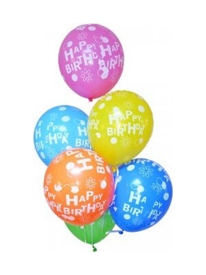 Ez Jet Ezjet  Happy Birthday Baskılı Balon 10 Adet