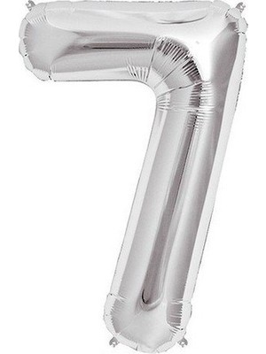 Ez Jet Ezjet Gümüş Folyo Balon 7 Rakamı