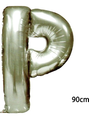Fırsat Ayı Fırsatayı  90 cm P Harfi Folyo Balon Gümüş