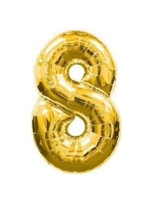 Fırsat Ayı Fırsatayı  Balon Parti 8 Rakamı Gold Folyo Balon 102 cm