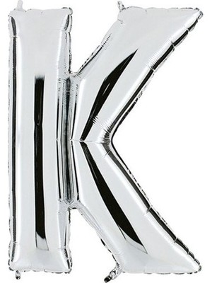 Fırsat Ayı Fırsatayı  Balon Parti K Harf Gümüş Folyo Balon 102 cm