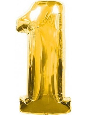 Fırsat Ayı Fırsatayı  Gold Folyo Balon Sayılı Helyum Balon 100 cm Dev Boy 1
