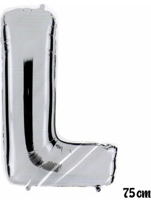 Pembecin  75 cm L Harfi Folyo Balon Gümüş