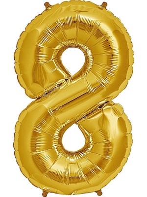 Pembecin  Folyo Balon 8 Rakamı Altın 40 cm