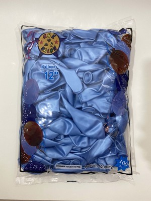 Pembecin   Balon - Mavi Metalik Balon - 100 Adet