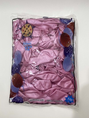 Vegetti   Balon - Pembe Metalik Balon - 100 Adet