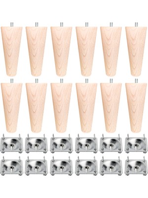 Turan Ahşap -Koltuk Ayağı - Sehpa Ayağı - Baza Ayağı- Mobilya Ayağı - Kütük Sehpa - Ahşap Ayak / Uzunluk:16 cm