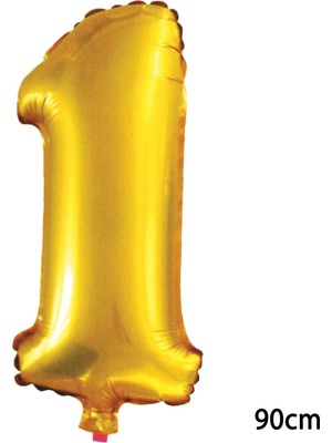 Pazariz  90 cm 1 Rakamı Folyo Balon Altın