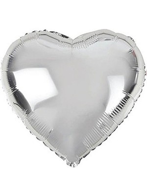 Pazariz  Balon Kalp Folyo Balon Gri