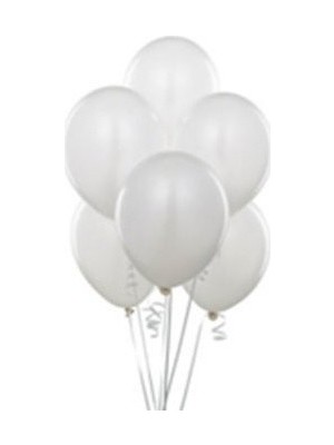Pazariz  Balon 100 Adet - Beyaz