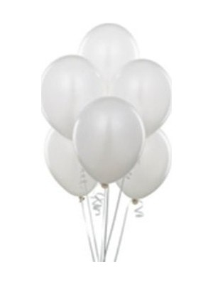 Pazariz  Balon 100 Adet - Beyaz