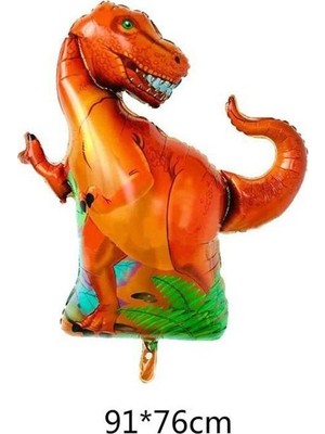 Pazariz  Folyo Balon Doğum Günü Balonu Parti Balonu 90 X76 cm Dinazor