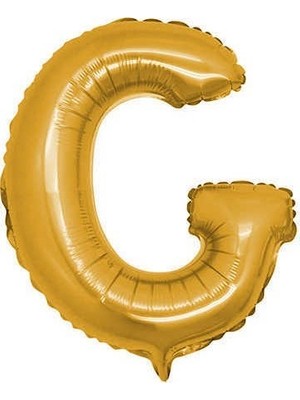 Pazariz  Gold Renk Folyo Balon Ç Harfli Helyum Balon 100 cm Dev Boy