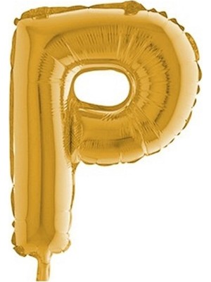 Pazariz  Harf Folyo Balon P Harfi Büyük Boy Balon Altın Sarısı /dore 100CM