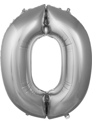 Pazariz  Balon O Harf 76 cm Gümüş Folyo Balon 34 Inc
