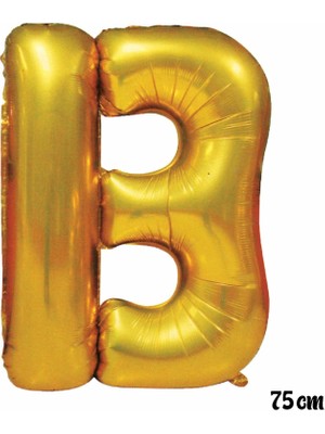 Ez Jet Ezjet  75 cm B Harfi Folyo Balon Altın
