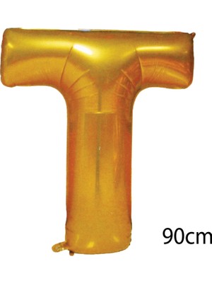 Ez Jet Ezjet  90 cm T Harfi Folyo Balon Altın